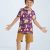 Weissman Boys Copacabana Shirt -Dance costume 11866 eggplant 144646 19409.1678887219