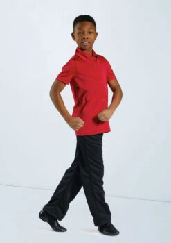 Weissman Boys Collared Shirt -Dance costume 12501 red 11456 black 0099 60839.1678887463