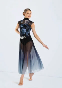 Weissman Autumn Leaves -Dance costume 14136 navy 0020 18337.1678888904