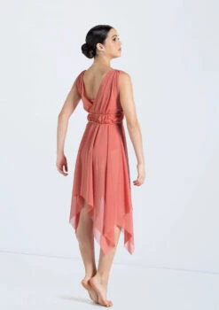 Weissman Mesh Handkerchief Hem Dress -Dance costume 14292 sienna 2052 33785.1698816780