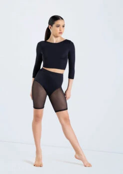 Weissman Power Mesh Biker Shorts 7 Weissman Power Mesh Biker Shorts -Dance costume 14429 black MT12224 black 12604 05643.1698817156