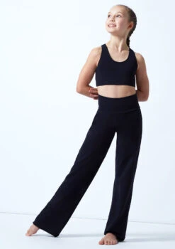 Intermezzo Teen High Waisted Wide Leg Pants -Dance costume 5278 BLK FRONT 1 65735.1678928071