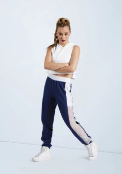 Weissman Sporty Mesh Jogger Pants 5 Weissman Sporty Mesh Jogger Pants -Dance costume AH11754 navy 6856 32832.1698840265