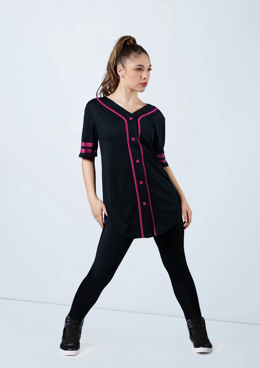 Weissman Oversized Baseball Jersey Weissman Oversized Baseball Jersey -Dance costume AH9224 blacklipstick MT6789 black 641 32122.1678890718