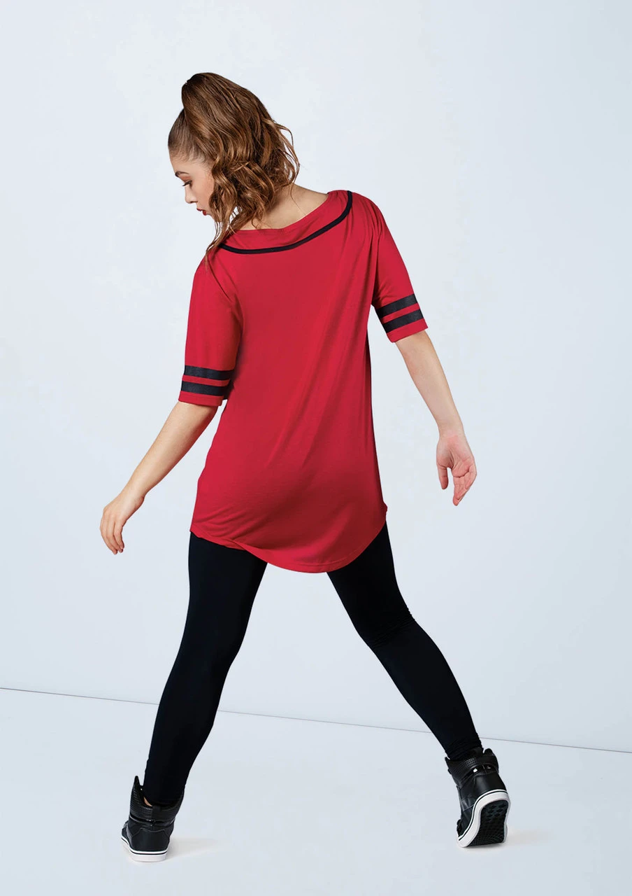 Weissman Oversized Baseball Jersey Weissman Oversized Baseball Jersey -Dance costume AH9224 red MT6789 black 080 35849.1678890723