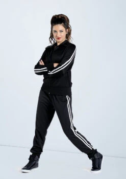 Weissman Stripe Sleeve Track Jacket 4 Weissman Stripe Sleeve Track Jacket -Dance costume AH9280 black AH9281 black 089 28423.1678890723