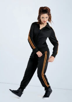 Weissman Stripe Sleeve Track Jacket 7 Weissman Stripe Sleeve Track Jacket -Dance costume AH9280 blackember AH9281 blackember 983 57238.1678890724