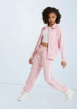 Weissman Stripe Sleeve Track Jacket 5 Weissman Stripe Sleeve Track Jacket -Dance costume AH9280 pink AH9281 pink 011 15128.1678890724