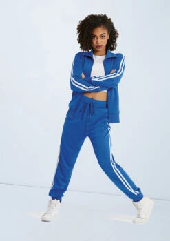 Weissman Stripe Sleeve Track Jacket 8 Weissman Stripe Sleeve Track Jacket -Dance costume AH9280 royal AH9281 royal 129095 92281.1698840280