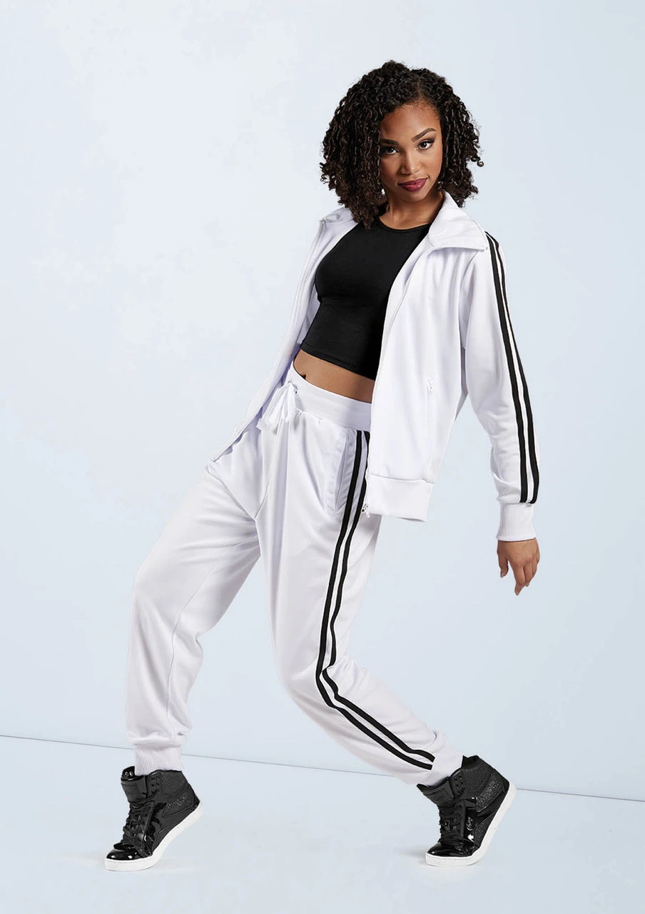 Weissman Stripe Sleeve Track Jacket Weissman Stripe Sleeve Track Jacket -Dance costume AH9280 white AH9281 white 2699 54449.1678890723