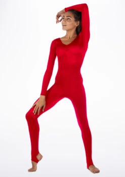 Alegra Shiny Blaine Catsuit -Dance costume ALC0290 MAIN RED 69395.1678871236