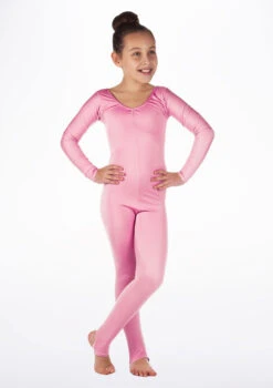 Alegra Girls Shiny Blaine Catsuit -Dance costume ALC5290 MAIN PNK 67151.1675211025