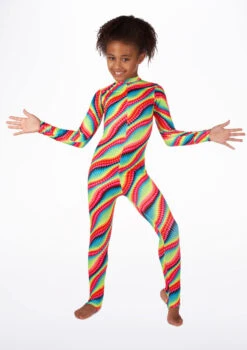 Alegra Girls Patterned Aspen Catsuit -Dance costume ALC5292P MAIN 2 57627.1688080774
