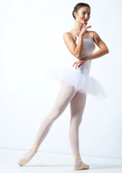 Alegra Pull On Practice Tutu -Dance costume ALG0219 WHT FRONT 1 41664.1678872507