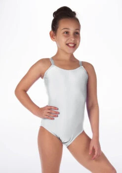 Alegra Girls Shiny Cleo Leotard -Dance costume ALL5206 MAIN WHT 58125.1678873839