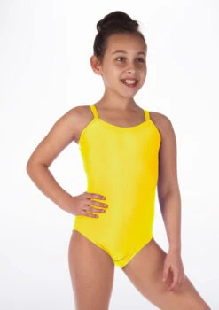 Alegra Girls Shiny Cleo Leotard -Dance costume ALL5206 MAIN YEL 99689.1678873839