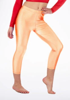 Alegra Girls Shiny Crop Leggings -Dance costume ALP5206 MAIN FOR 67854.1678876136