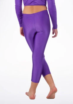 Alegra Girls Shiny Crop Leggings -Dance costume ALP5206 MAIN PUR 69763.1678876136