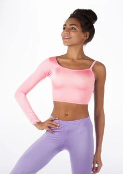 Alegra Shiny Echo Dance Top -Dance costume ALS0252 MAIN PNK 34932.1678877653