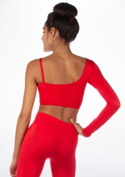 Alegra Shiny Echo Dance Top -Dance costume ALS0252 MAIN RED 96587.1678877653