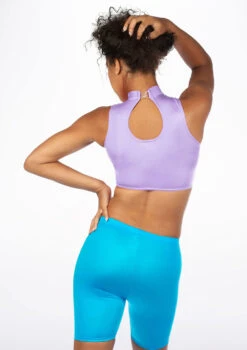 Alegra Girls Shiny Maris Dance Crop Top -Dance costume ALS0264S MAIN AME 21688.1678878300