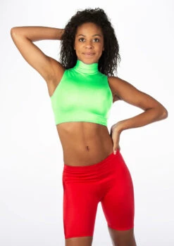 Alegra Shiny Maris Dance Crop Top -Dance costume ALS0264S MAIN FGR 19379.1678878185