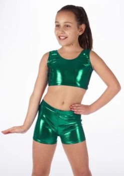 Alegra Girls Metallic Betty Dance Crop Top -Dance costume ALS5270M MAIN DGR 39191.1678878584