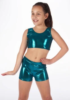 Alegra Girls Metallic Betty Dance Crop Top -Dance costume ALS5270M MAIN MAR 68232.1688166931