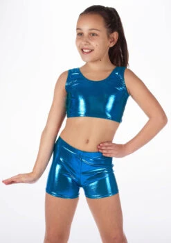 Alegra Girls Metallic Betty Dance Crop Top -Dance costume ALS5270M MAIN ROY 11319.1678878584