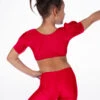 Alegra Girls Shiny Patsy Dance Top -Dance costume ALS5274 MAIN RED 97401.1678878611