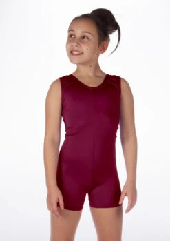 Alegra Girls Shiny Hotpant Unitard -Dance costume ALU5235 MAIN BUR 78566.1678879783