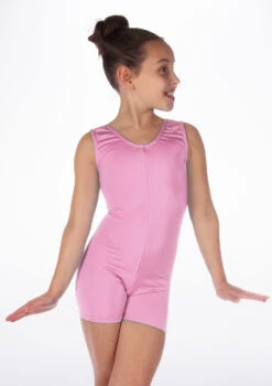 Alegra Girls Shiny Hotpant Unitard -Dance costume ALU5235 MAIN PNK 84251.1678879783