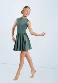 Weissman Keyhole Back Skater Dress -Dance costume D11782 JUNIPER 0928 82388.1678890837