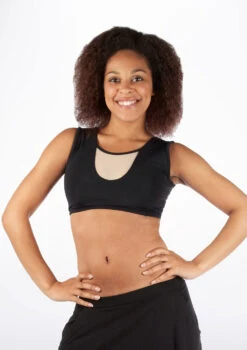 Dincwear Mesh Insert Crop Top -Dance costume DNDWJ003 MAIN FLS 14528.1678927521
