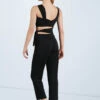 Weissman Cropped Cutout Jumpsuit -Dance costume MJ11547 black 160474 98894.1678891000