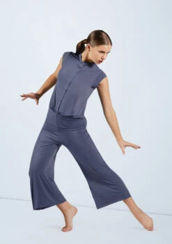 Weissman Snap Front Jumpsuit 5 Weissman Snap Front Jumpsuit -Dance costume MJ11818 slateblue 1547 95626.1698840483