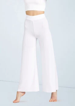 Weissman Wide Leg Matte Jersey Pants -Dance costume MJ12612 white 655 76567.1678891065