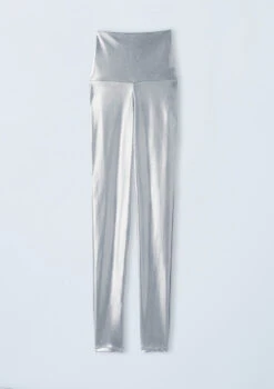 Weissman High Waist Metallic Leggings -Dance costume ML9062 silver OffFigure 1004 39244.1678891101