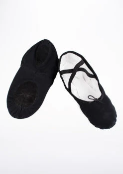 Move Dance Split Sole Canvas Ballet Shoe - Black -Dance costume MOB0004BLK CROP BLK 65373.1678928321