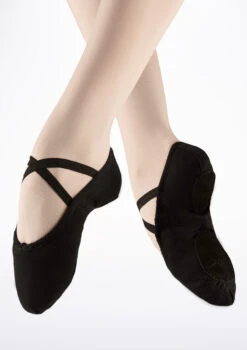 Move Dance Split Sole Canvas Ballet Shoe - Black -Dance costume MOB0004BLK MAIN BLK T 07043.1695432126