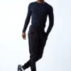 Move Dance Men's Urban Dance Joggers -Dance costume MOP0626 BLK FRONT 1 88973.1678884541