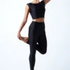 Move Dance Alexandra High Waisted Dance Leggings -Dance costume MOP0821 BLK FRONT 1 89680.1678884553