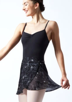 Move Dance Floral Print Wrap Dance Skirt - Black 5 Move Dance Floral Print Wrap Dance Skirt - Black -Dance costume MOR0406 BLK FRONT 1T 13499.1689636867