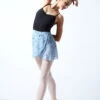 Move Dance Floral Wrap Dance Skirt - Blue -Dance costume MOR0410 BLU FRONT 1 46239.1678884699