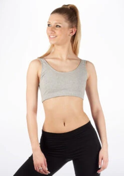 Move Dance Katie Bra Top -Dance costume MOZ0227 CROP1 GRY 67427.1678884893