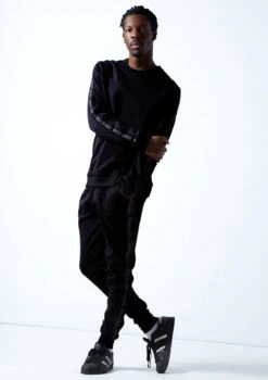 Move Dance Men's Groove Dance Jumper -Dance costume MOZ0620 BLK FRONT 2 67055.1678885050