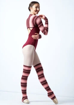 Move Dance Orchid Striped Knit Dance Shrug -Dance costume MOZ07074 STRIPE BACK 1 43825.1678885096