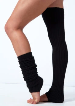 Move Dance Ivy Knit Leg Warmers -Dance costume MOZ0715 BLK SIDE 1 34944.1678885120