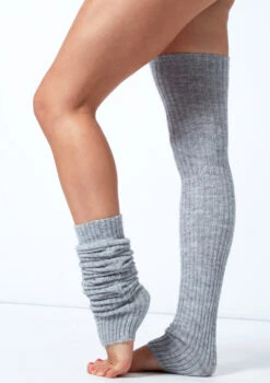 Move Dance Ivy Knit Leg Warmers -Dance costume MOZ0715 GRY SIDE 1T 64637.1694686119
