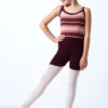 Move Dance Teen Mimi Striped Knit Dance Warm Up Suit -Dance costume MOZ5712 DKPUR FRONT 1 36171.1678885158
